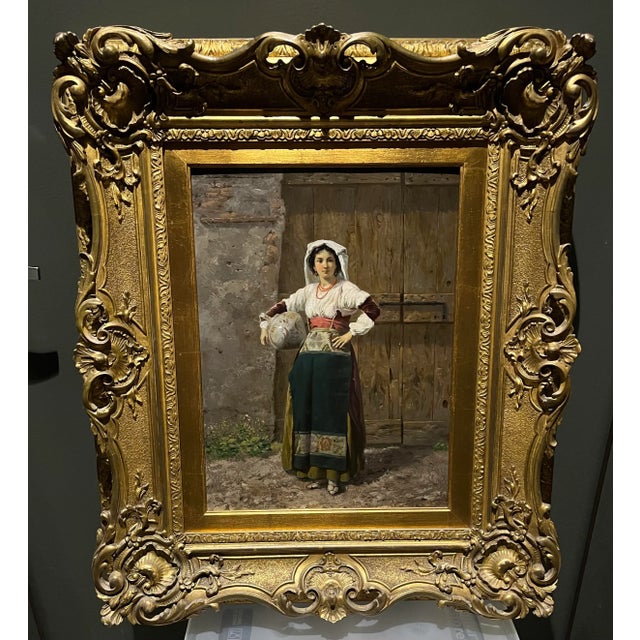 Antique Realist Portrait Oil Painting “The Roman Girl” Chairish
