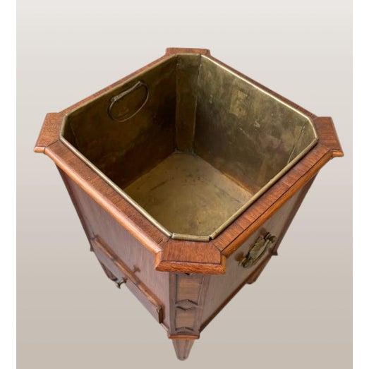 Late 19th Century Antique Planter With Brass Liner For Sale - Image 5 of 6
