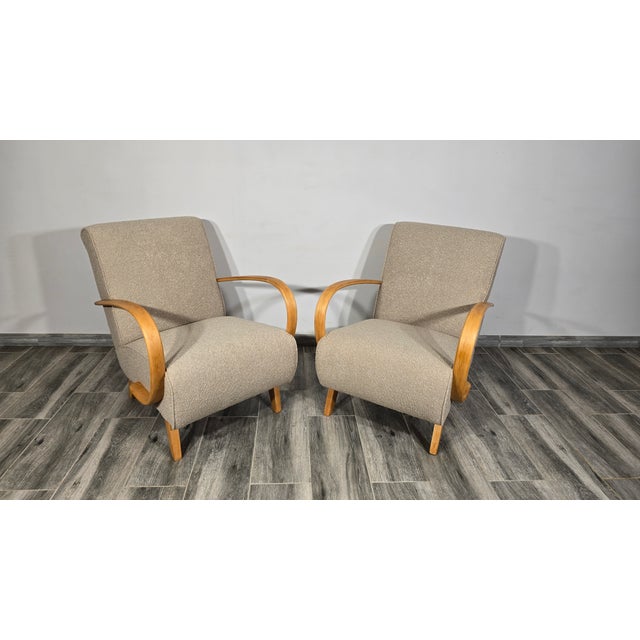 Lounge Chairs from Jindrich Halabala, 1940s, Set of 2 For Sale - Image 9 of 11