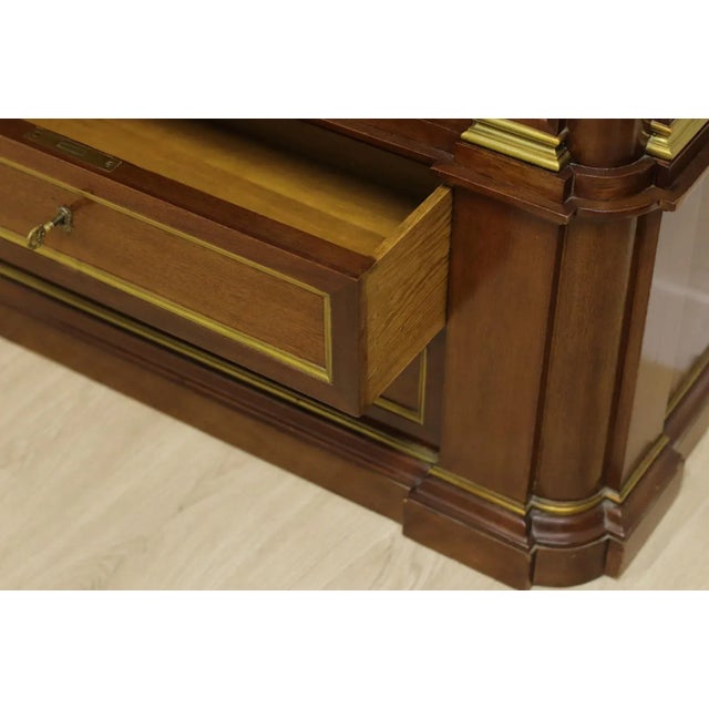 Antique Mahogany Bookcase with Bronze Details, 1890s For Sale - Image 6 of 7