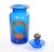 Mid-20th Century Italian Gilt and Hand-Painted Cobalt Blue Glass Apothecary Jars For Sale - Image 11 of 18