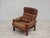 1970s Set of Swedish Lounge Chair and Ottoman in Leather, 1970s For Sale - Image 5 of 18
