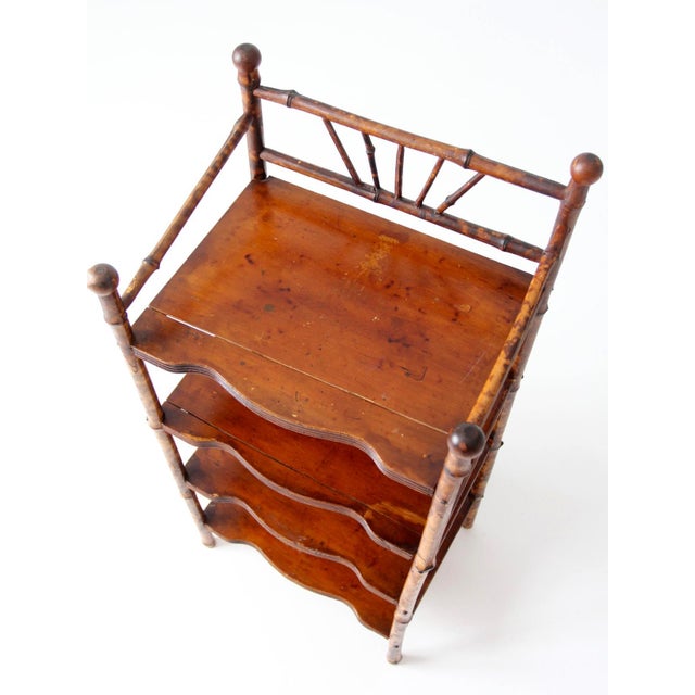 Antique Bamboo Etagere Shelf For Sale - Image 10 of 16