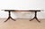 Baker Furniture Style Georgian Mahogany Double Pedestal Extension Dining Table, Newly Refinished For Sale In South Bend - Image 6 of 11