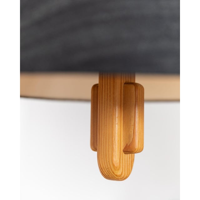 Textile Ceiling Light with Silk Lampshade from Temde, 1960s For Sale - Image 7 of 11