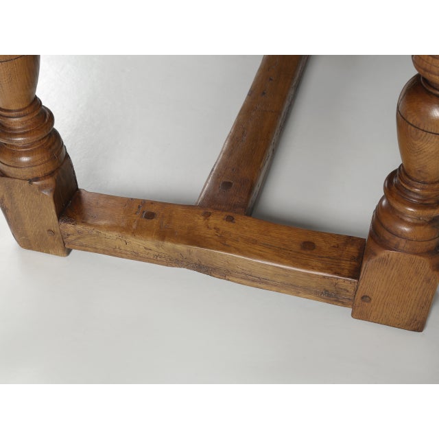 Antique English Dining Table or Farmhouse Table Made From Rare Scottish Oak For Sale - Image 9 of 12
