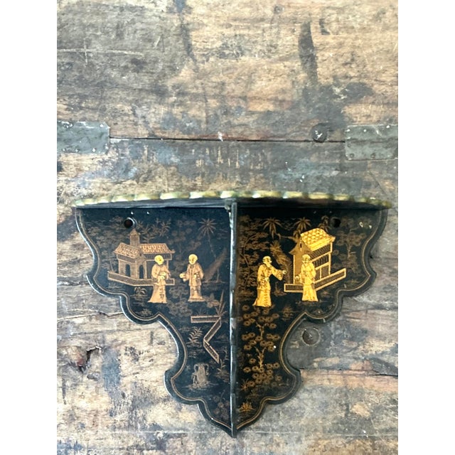 Vintage Asian Chinoiserie Folding Bracket For Sale - Image 4 of 9