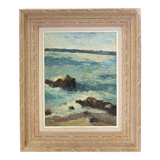 French La Baule Coastal Oil Painting For Sale