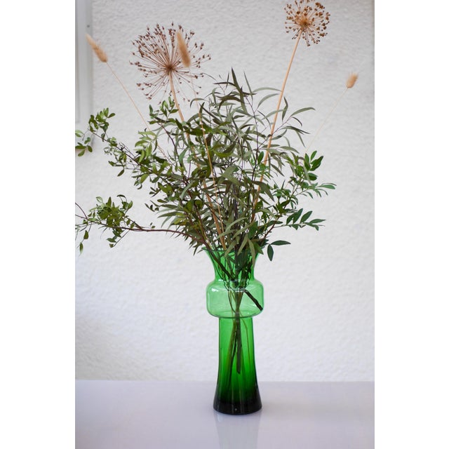 Large Green Tang-Li Vase by Morales Schildt for Kosta For Sale - Image 15 of 17