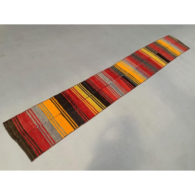 "Pattern: Geometric Shape: Runner Size: 322x48 cm Regional Design: Kilim Material: Wool Item Length: 322 Colour:...