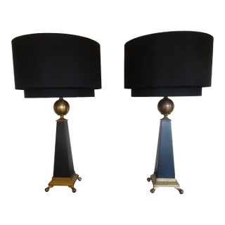 Vintage Chapman Oblisk Lamps a Pair For Sale
