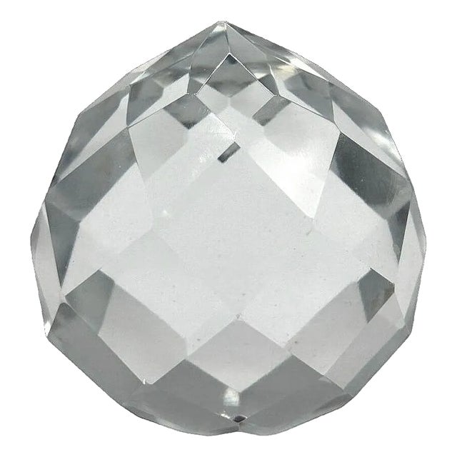 Vintage Cut Crystal Ball Suncatcher Prism Paper Weight For Sale