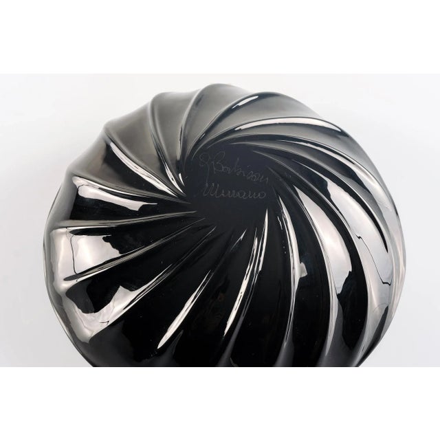 Murano Glass Bowl with Silver Inclusions by Gianni Barbisan, Italy For Sale - Image 4 of 5
