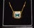 Gia Certified Natural 1.76Cts Emerald Diamond 18k Solid Gold Necklace For Sale - Image 13 of 17