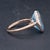 Metal Blue Topaz Solitaire Ring 18k Rose Gold, Size 6.5 For Sale - Image 7 of 10