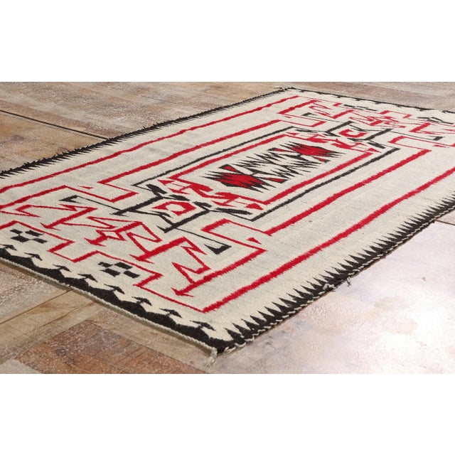 Gray Antique Crystal Southwestern-Style Rug, 03'08 X 06'03 For Sale - Image 8 of 10