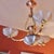 French Opalescent 3-Arm Chandelier in Brass and Glass from Petitot, 1930s For Sale - Image 16 of 16