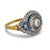 1910s 1910s Edwardian Diamond Sapphire 18k Yellow Gold Ring, Size 8 For Sale - Image 5 of 8