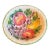 1980s Italian Handpainted Embossed Fruit Serving Bowl For Sale