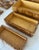 Tan Vintage Bamboo Parquet Boxes With Bamboo Root Pulls, Graduated - Set of 4 For Sale - Image 8 of 13