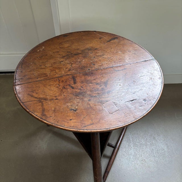 Wood Antique Wooden Tripod Side Table, Late 18th Century For Sale - Image 7 of 13