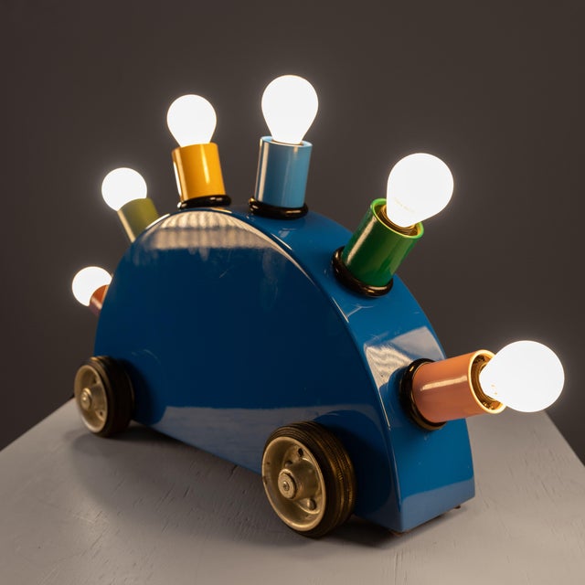 Blue Table Lamp from Martine Bedin, 1981 For Sale - Image 8 of 15