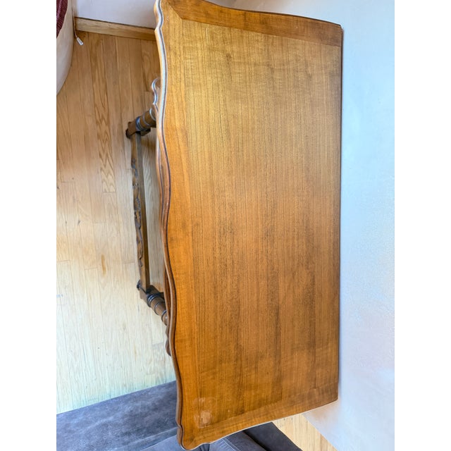 Wood French Provincial Walnut-Veneer Dough Bin (Pétrin) Console, Early-Mid 20th C. Louis XIII Style For Sale - Image 7 of 18