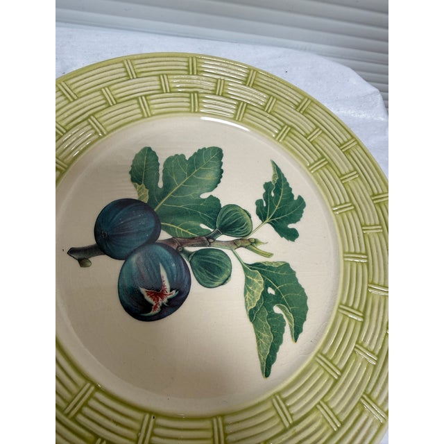 Green Niderviller Botanique Dessert Plates, Set of Four For Sale - Image 8 of 12