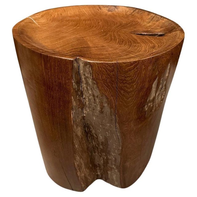 Natural organic formed reclaimed teak root side table. We hand carved the top section into a tray style and polished the...