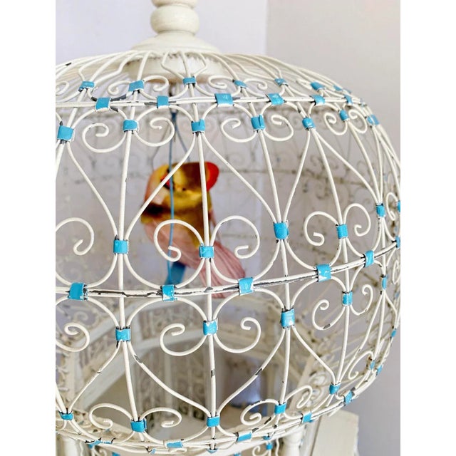 Victorian Vintage French Colonial Domed Bird Cage For Sale - Image 3 of 12