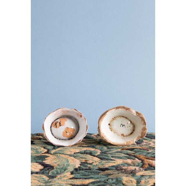 18th Century Floral Salt Pigs from Rouen Faience, Set of 2 For Sale - Image 6 of 7