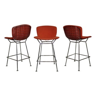 Mid 20th Century Set of Three Knoll Stools Designed by Harry Bertoia For Sale