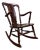 Vintage Art Nouveau Style Carved Rocking Chair For Sale