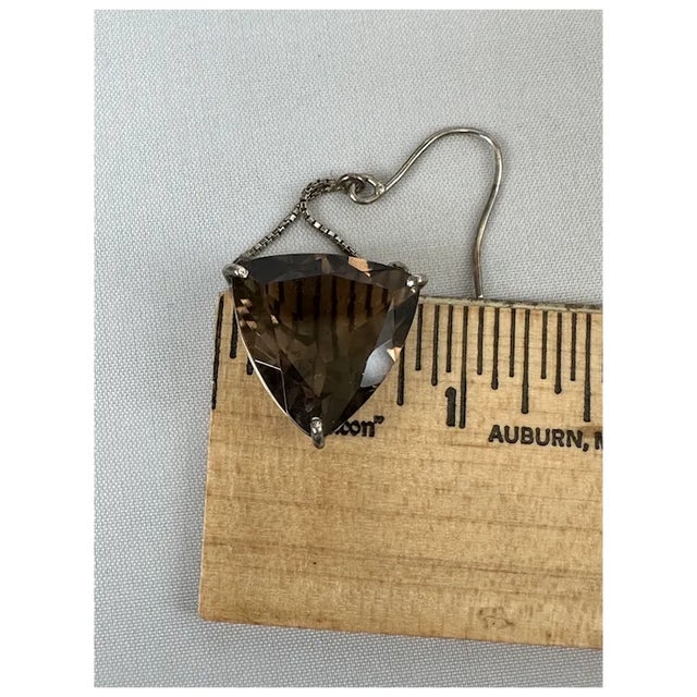 Sterling and Quartz Earrings, A Pair For Sale - Image 9 of 9