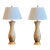 1950s Pair of Decalcomania Lamps For Sale