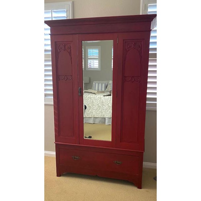 Edwardian Art Nouveau Armoire For Sale - Image 11 of 11