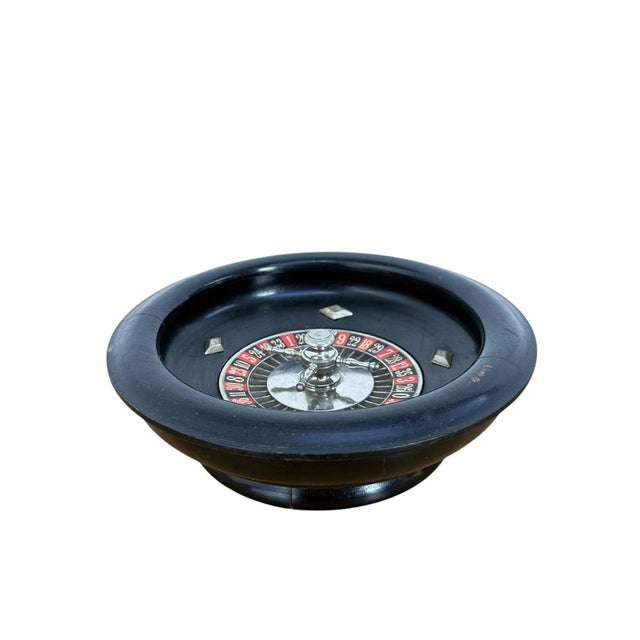 Black Vintage French Miniature Roulette Wheel, 1990s For Sale - Image 8 of 8