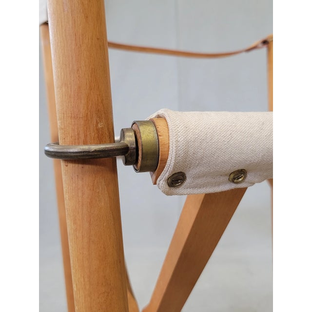 Wood A Pair of Mid-Century 1960s Mogens Koch by Cado Mk-16 Folding Safari Directors Chairs For Sale - Image 7 of 12