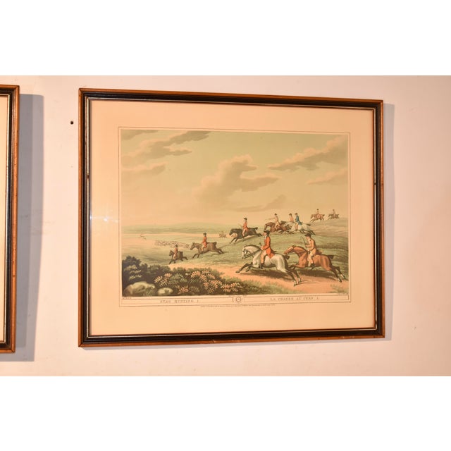 Pair of Framed Edward Orme Field Sports Lithographs For Sale - Image 4 of 8