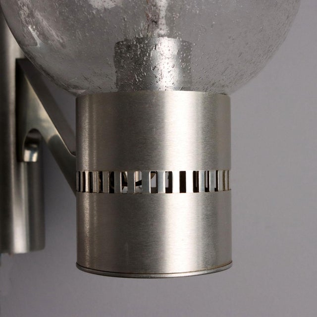 Vintage Wall Lamp in Aluminium and Glass, 1960s For Sale - Image 5 of 7