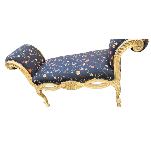 1990s Neoclassical Window Bench Scrolled Arm French Regency Design Source Louis XV For Sale - Image 10 of 18