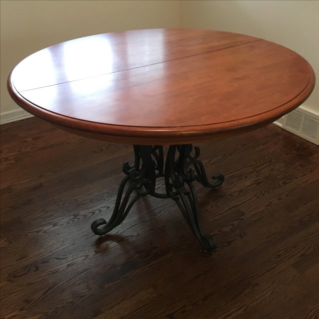 Nichols & Stone Iron Dining Table & Two Leaves Chairish