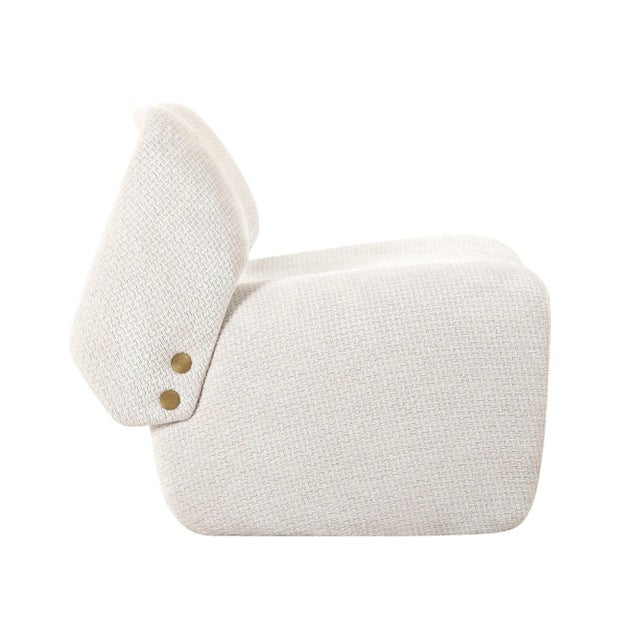 Modern Pasargad Home Zarina Modern Accent Chair, Ivory For Sale - Image 3 of 8