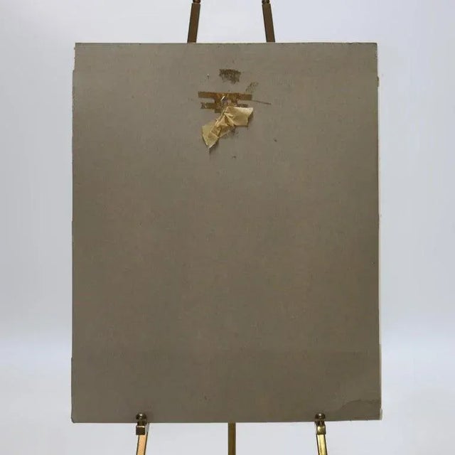 1960s Mid Century Modern Abstract Impressionist Mixed Media Print C1968, Framed For Sale - Image 9 of 9