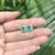 1.3Ct Emerald and Diamond Double Halo Stud Earrings in 14k Gold- A Pair For Sale In New York - Image 6 of 16
