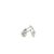 Modern 14k White Gold Swirl Earrings With Round Bezel Set Diamonds, Pair For Sale - Image 3 of 7