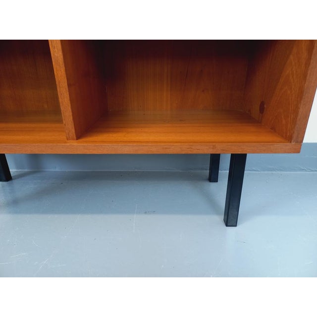Scandinavian Modern Bookcase in Teak and Black Metal, 1960s For Sale - Image 6 of 15
