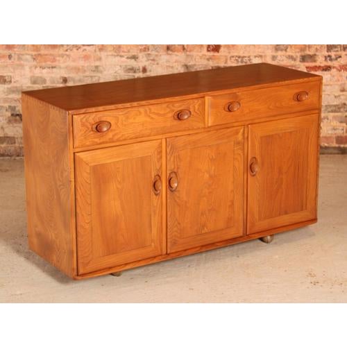 Mid-Century Elm Windsor Sideboard on Casters from Ercol, 1960s For Sale - Image 3 of 16
