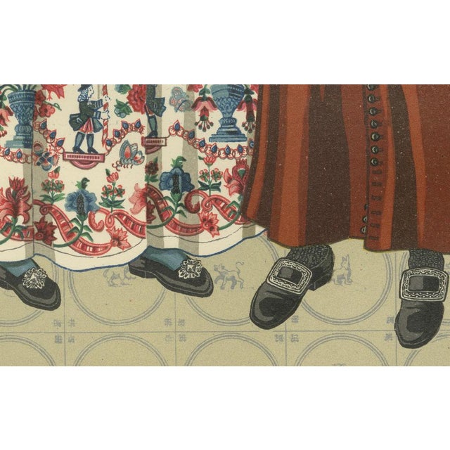 Frisian Costumes of Makkum in the Netherlands with Lace Cap and Redingote, 1932, Paper For Sale - Image 3 of 10