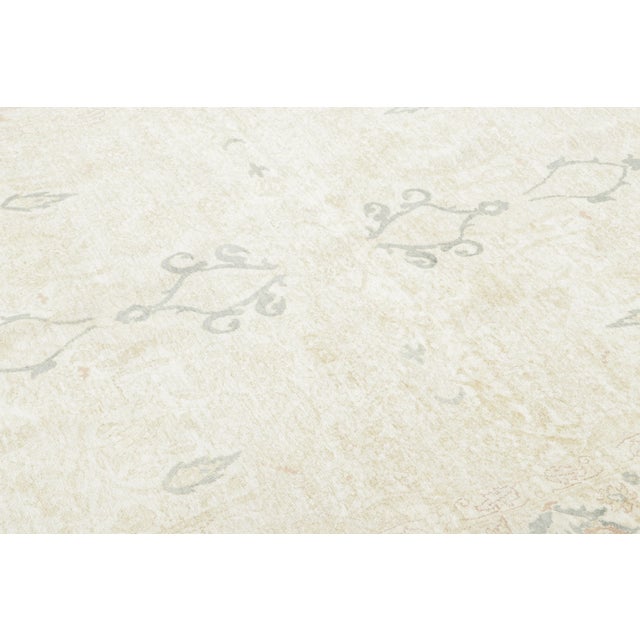 Rug & Kilim Modern Classics Polonaise Style Natural Silk & Linen Rug, by Rug & Kilim For Sale - Image 4 of 9